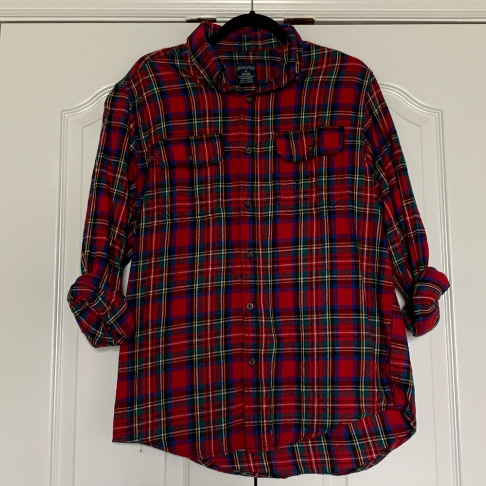 Plaid button down shirt